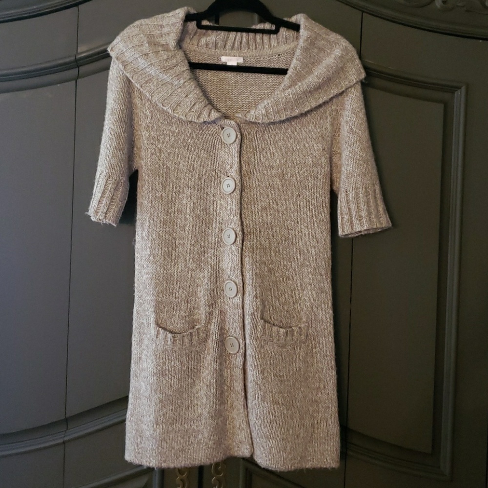 Brown and cream sweater
